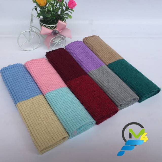 BANDANA 2 WARNA CIPUT RAJUT  inner hijab