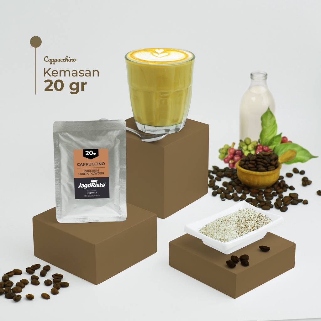 

Sachet Jagorista Cappucinno / Capucino / Cappucinno Premium Bubble Drink Powder jr