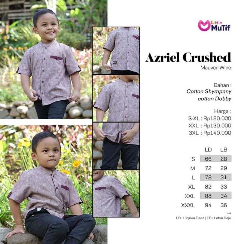 Baju || Muslim || Koko || Koko anak terbaru mutif || Azriel - mw mutif ||