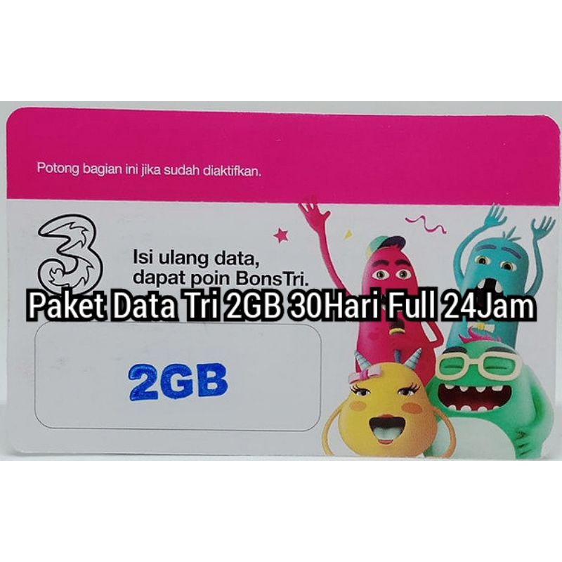 Paket Data Tri 2GB 30Hari Full 24JAM