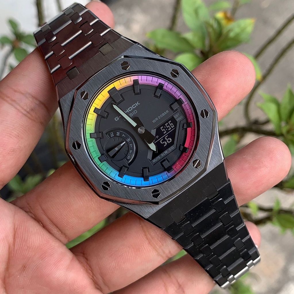 G-Shock GShock GA-2100 GA2100 Rainbow List Original Gun Metal Gen3