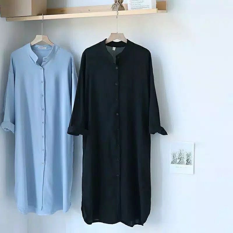 TASIA RAYON TUNIK SIMPLE CEWEK KANCING DEPAN FULL AKTIF   <