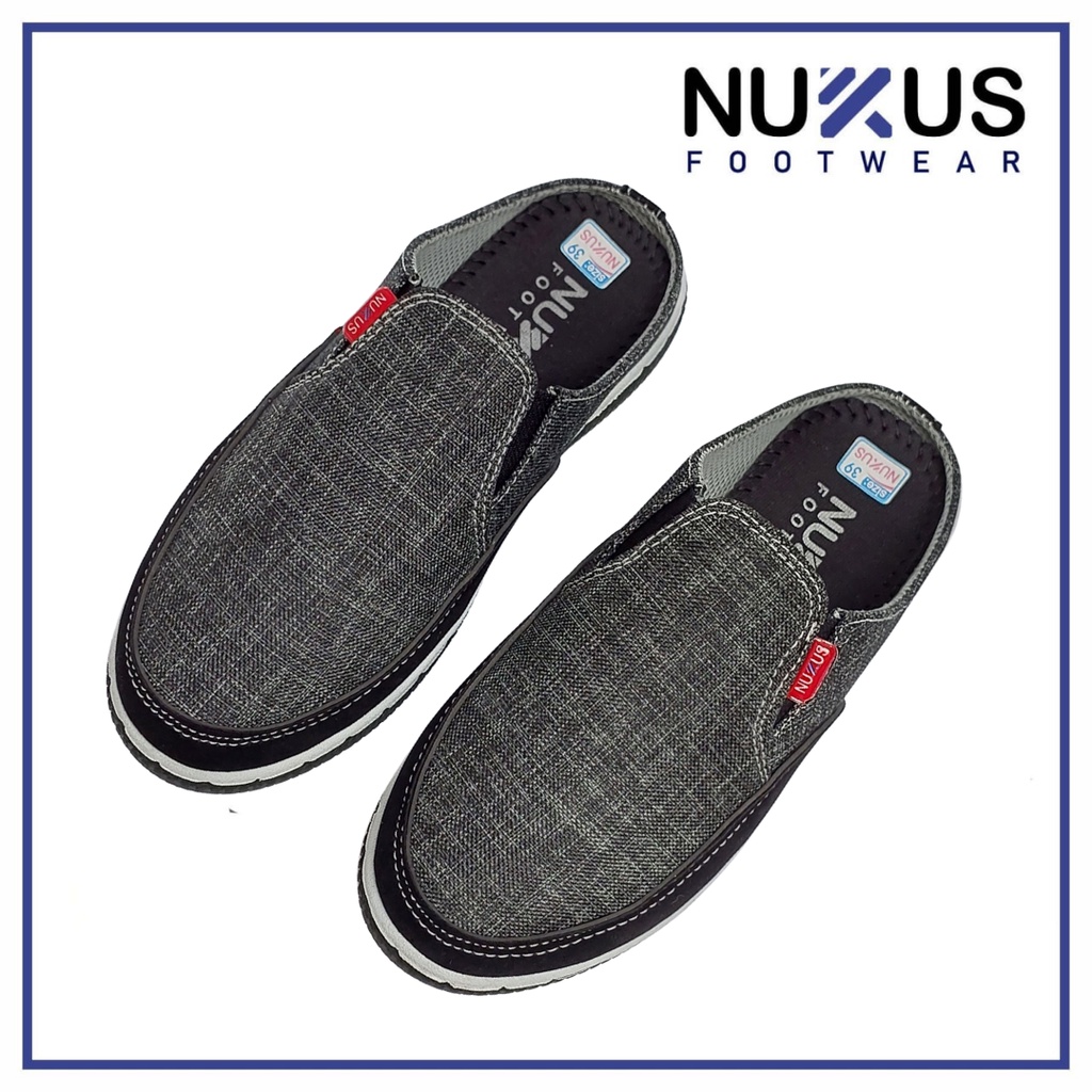 Nukus Sandal Selop Pria Kasual Bustong Hitam - NKH 01 JH