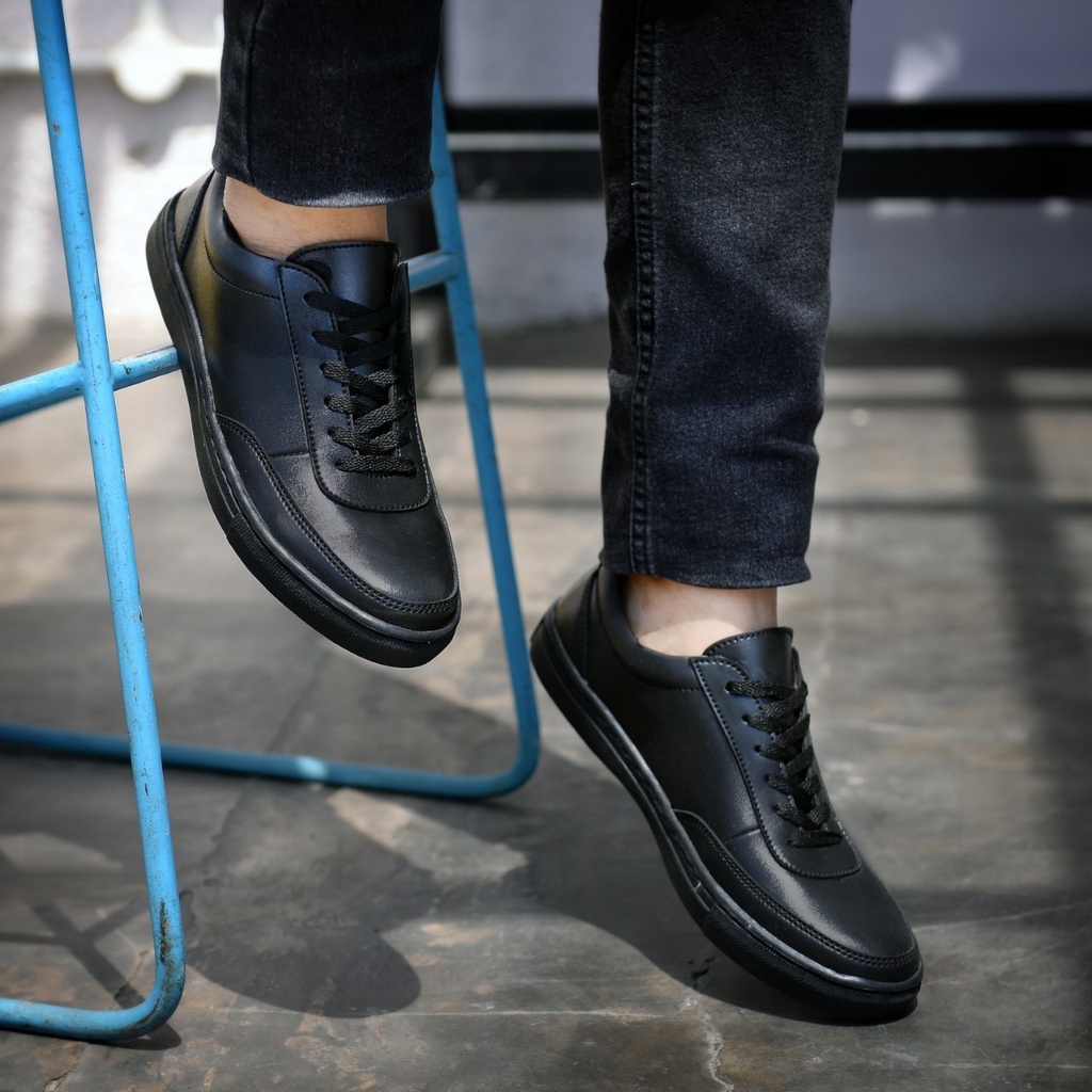 SEPATU FORMAL PRIA CASUAL PERKANTORAN BLACK BROWN KULIT PU ASLI ORIGINAL COUNTRY BOOTS GAYA KEKINIAN