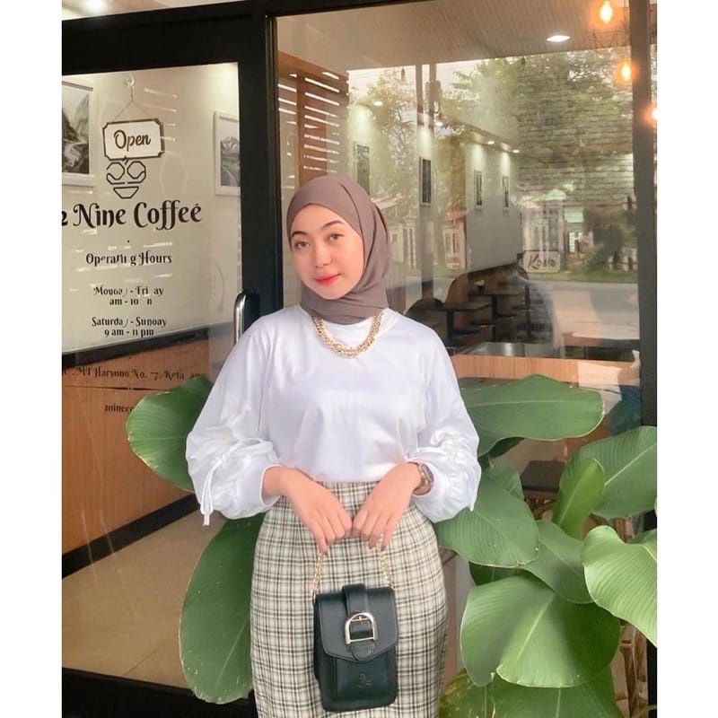 BEFAST - ZEC OOTD Blouse GABBY / Ghema Puff Top / Atasan Lengan Panjang / Pakaian Wanita Remaja / Keluaran Terbaru / Blouse Casual Wanita / Fashion Wanita Kerja / Outfit Cewe Kue / Blouse Polos Formal / OOTD Kekinian Remaja ABG / Trendy