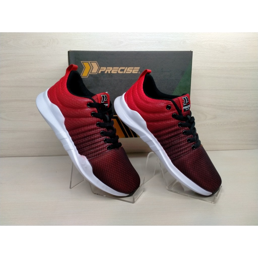 SEPATU PRIA / PRECISE / 108D115F239 / PRECISE DAVIS M-BLACK/RED / SEPATU SPORT / SEPATU RUNNING