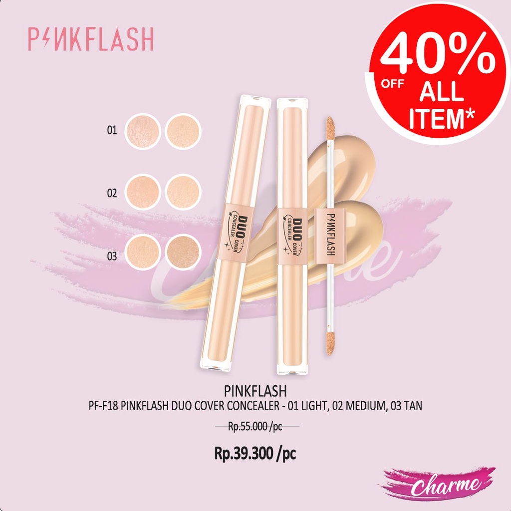 (READY &amp; ORI) Pinkflash Pink Flash Duo Cover Concealer Coverage PF-F18