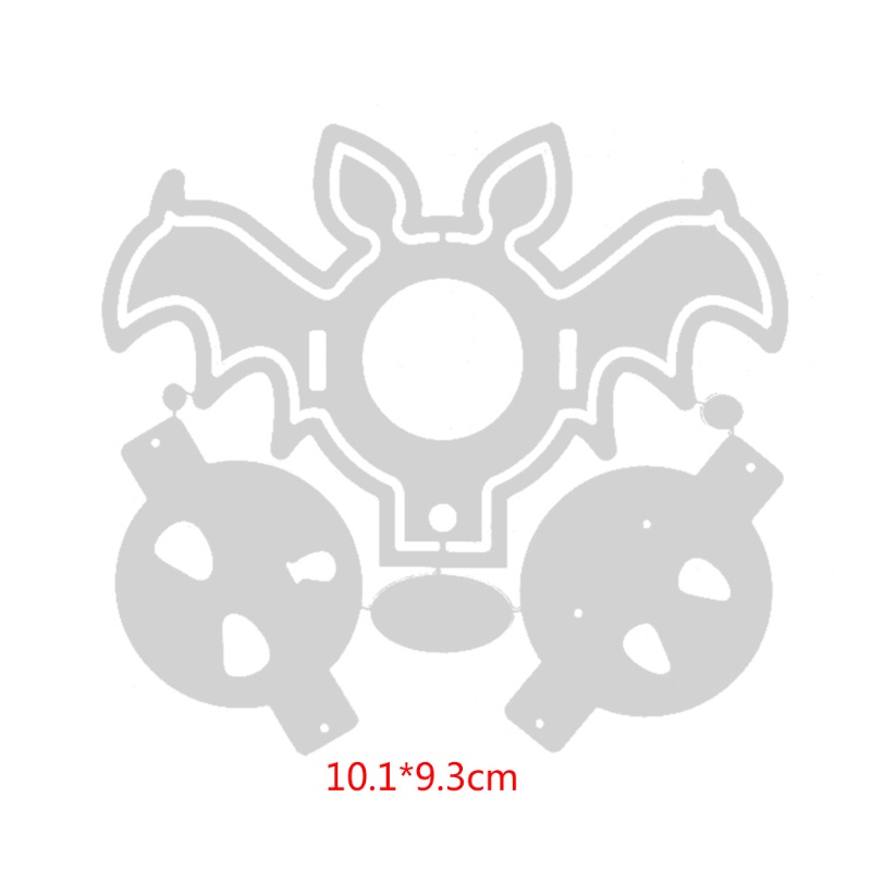 Zzz Cetakan Stensil Cutting Dies Motif Kelelawar Halloween Bahan Metal Untuk Scrapbook / Craft DIY