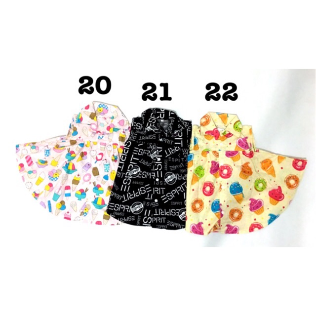 (Harga Ecer) Kemeja Umbrella katun catra anak perempuan