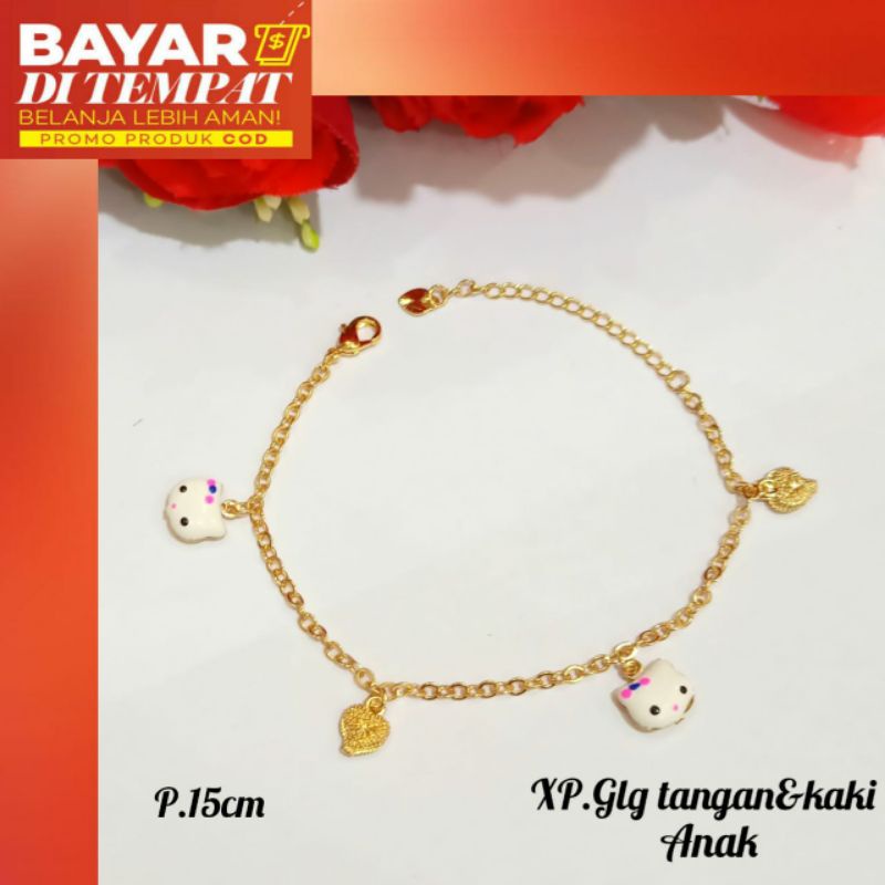 Gelang Jurai Anak Motif Kartun lucu gold,tidak karat