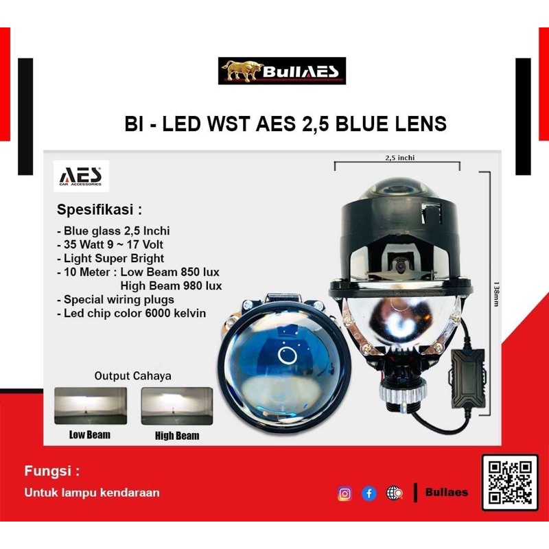 PROJIE BILED AES 2.5 WST BLUELENS GEN 1 GEN 2 GARANSI HARGA SATUAN Image 9