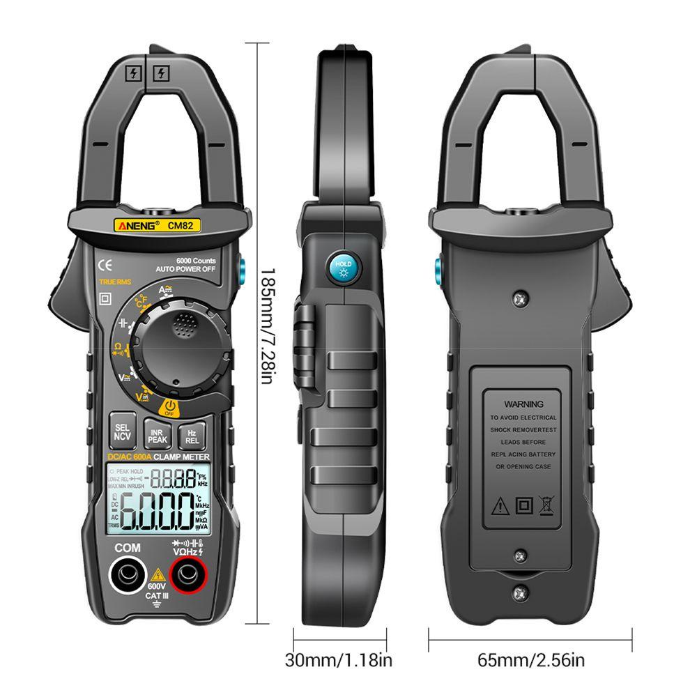 Solighter Digital Clamp Meter Presisi Tinggi True RMS DC/AC Ammeter Tester