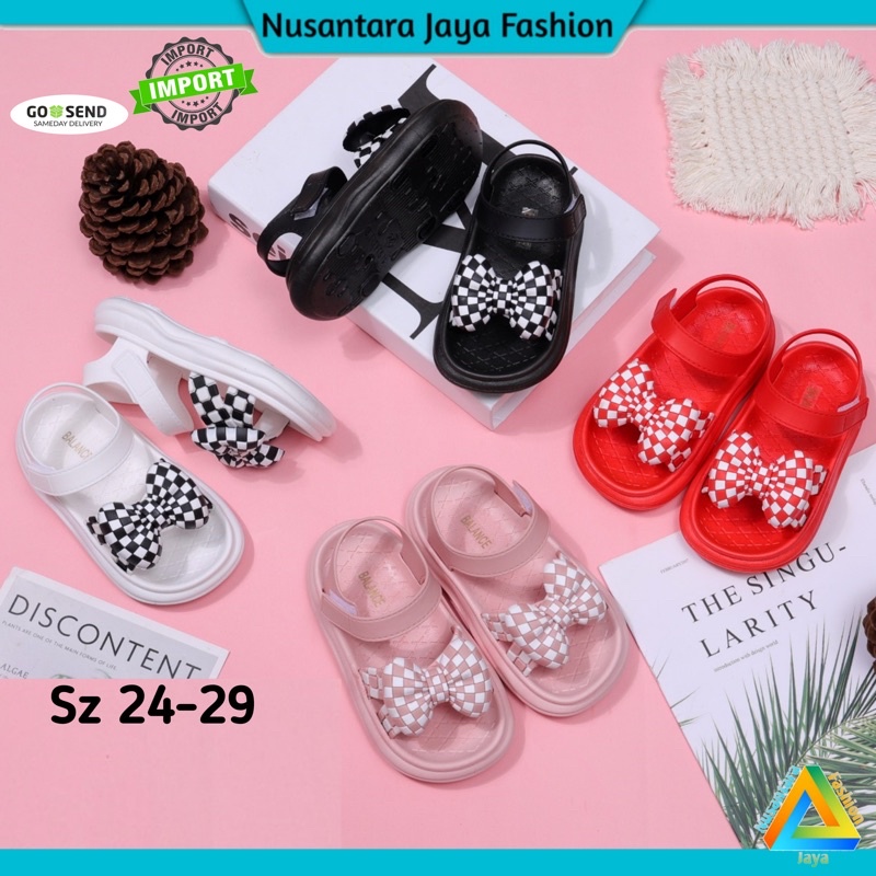 Sandal Anak Perempuan Jelly Tali Tumit Model Pita Balance 1715-1S