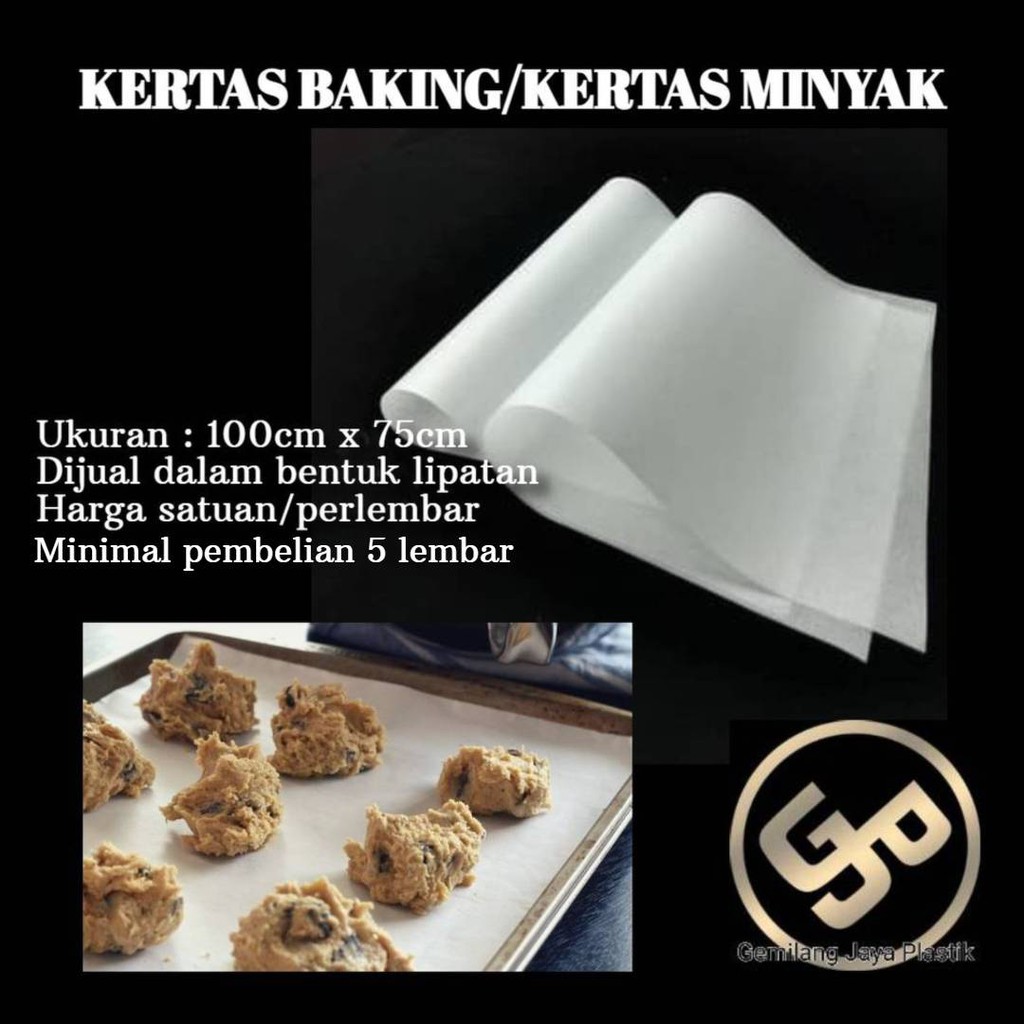 Kertas Roti Baking Paper 75cm x 100cm Alas Loyang / Alas Roti Cookies Kue Warna Putih