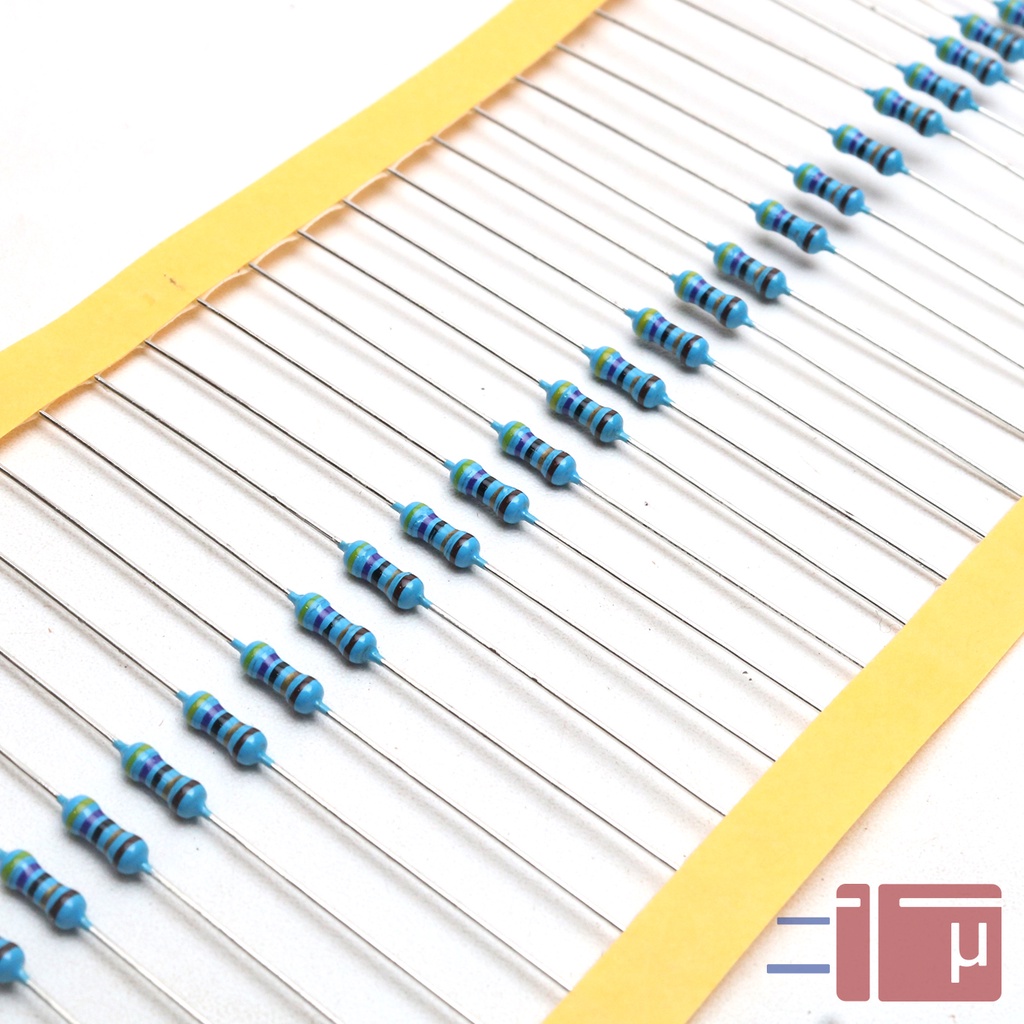 x10 Resistor 47R 47 Ohm 1/4W Metal Film 1% Taiwan Kaki Tembaga