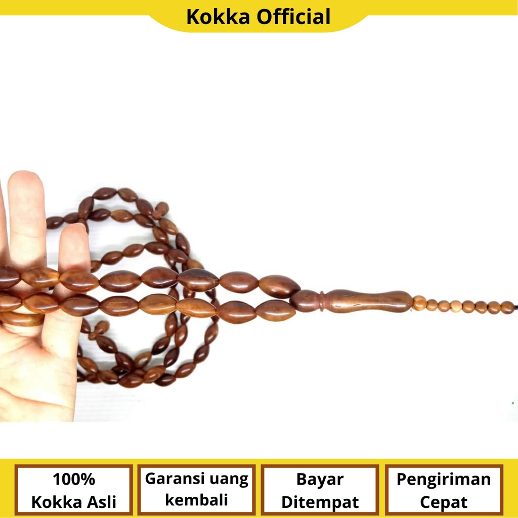 COD Tasbih Kayu Kaukah Oval 99 Butir Asli Tasbeh Kaokah Kokkah Koka Kauka Kaoka By Kokka Official