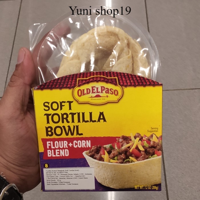 

old el paso soft tortilla bowl corn 204g