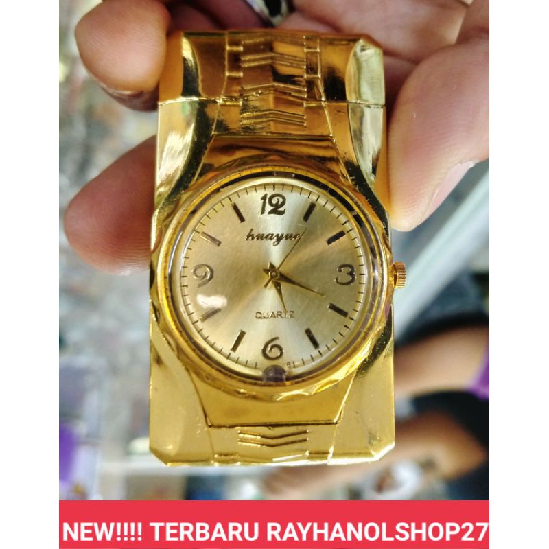 NEW!!!! PRODUK TERBARU RO-27 KOLEKSI PRIA SEJATI KOREK API MOTIF BURUNG DAN JAM TANGAN ANALOG BERTAMBAH MEWAH DENGAN LED MENYALA SAAT MEMBUKA TEKANAN KOREK API BARA NYA,TERSEDIA WARNA GOLD DAN SILVER LAPIS EMAS KUNINGAN EMAS GOLD DAN PUTIH