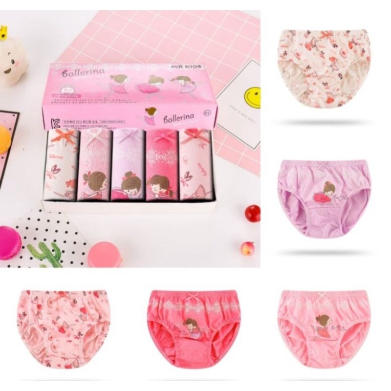 Celana dalam anak CEWEK kualitas import 1BOX isi 5 pcs