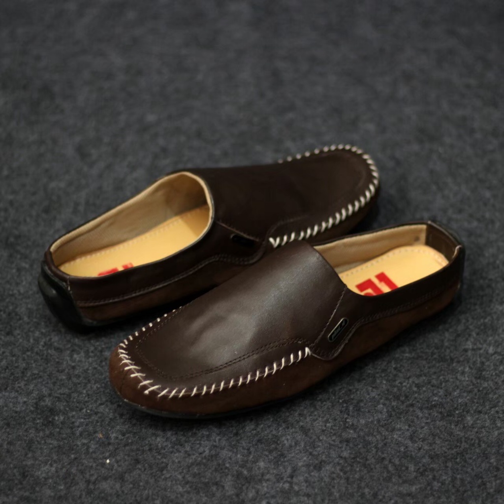 Sandal Sepatu Bustong Kulit PU Pria Original Bustong Pria Sepatu Bustong Pria Murah