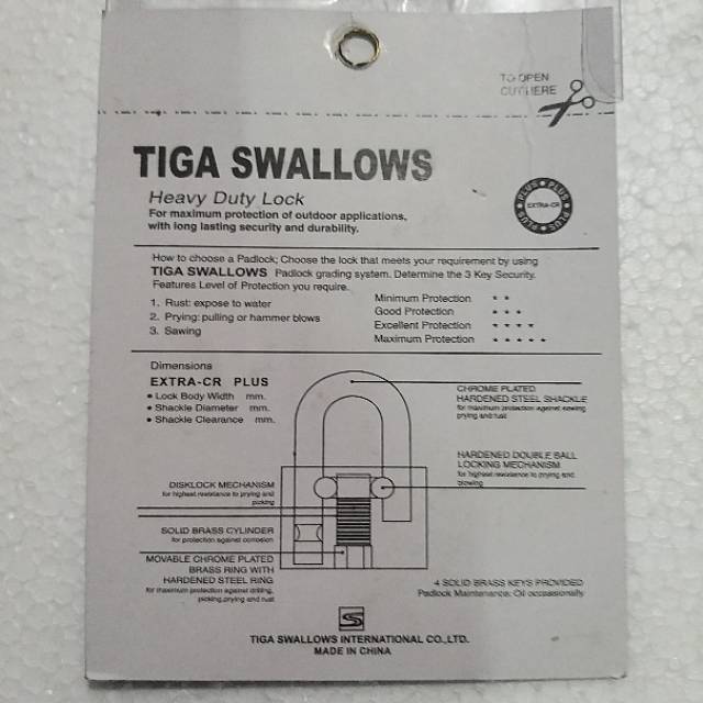 Gembok Pagar Anti Maling Anti Potong