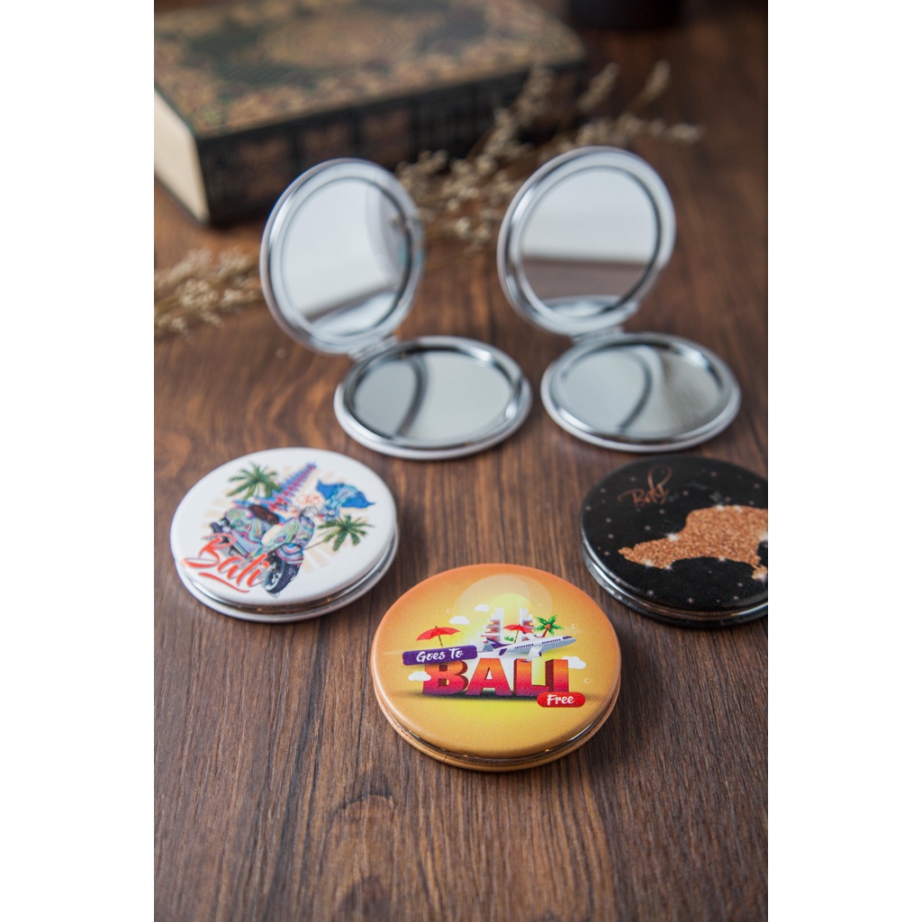 Souvenir/Cermin Lipat/Bulat/Aksesoris/Souvenir/Handicraft/Balikun Souvenir Arts