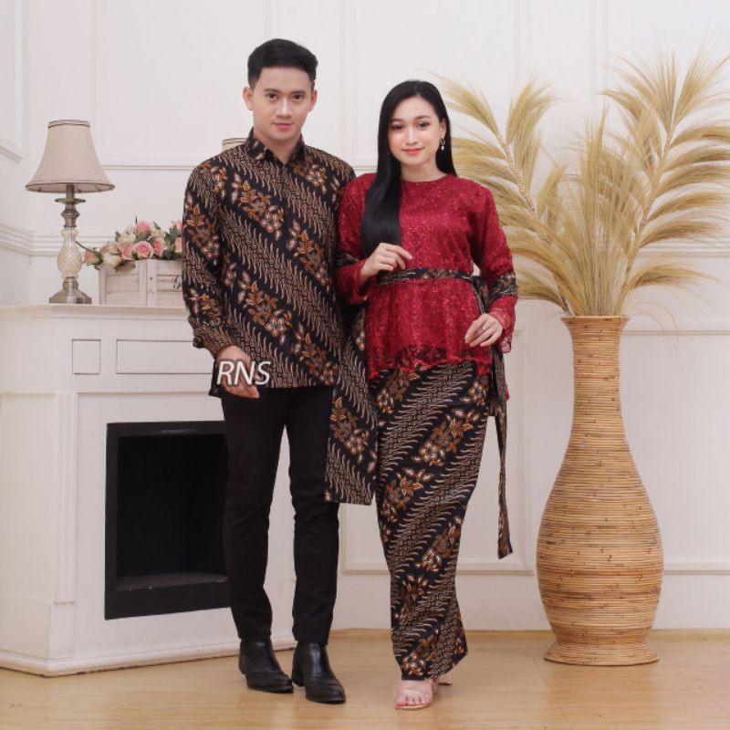 KEBAYA BROKAT COUPLE BATIK BROKAT ,COUPLE KEBAYA BATIK STANDARD DAN JUMBO