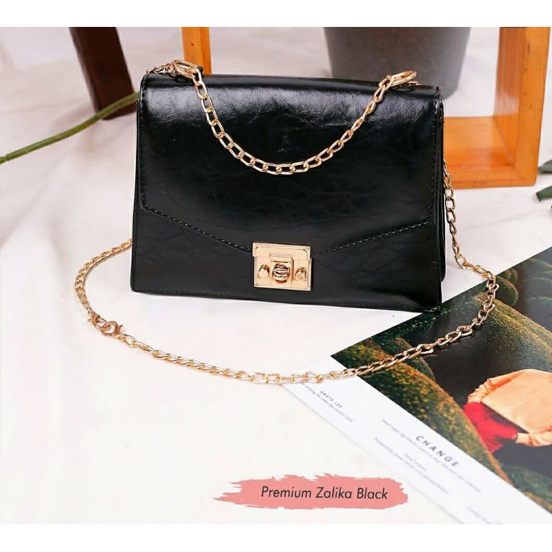 tas wanita kondangan ootd premium zalika black