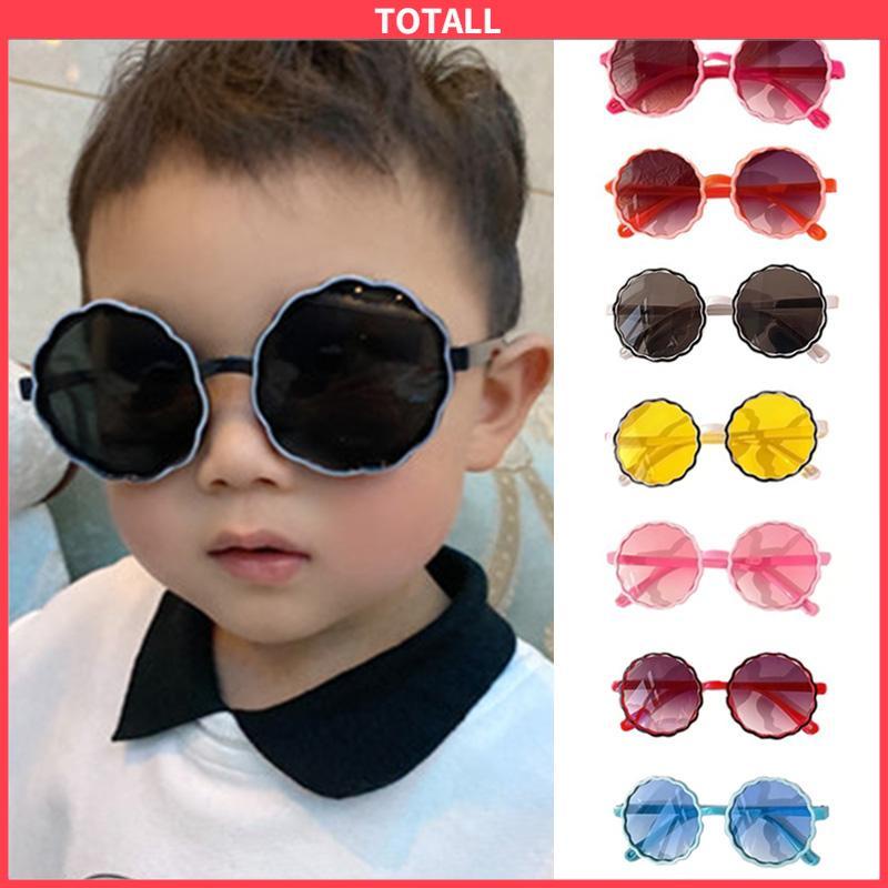 COD Kacamata Anak New Trend Fashion Anak Terbaru Bulat Kaca mata Hitam Motif UV protection High Quality Import Kacamata Fashion-Totall