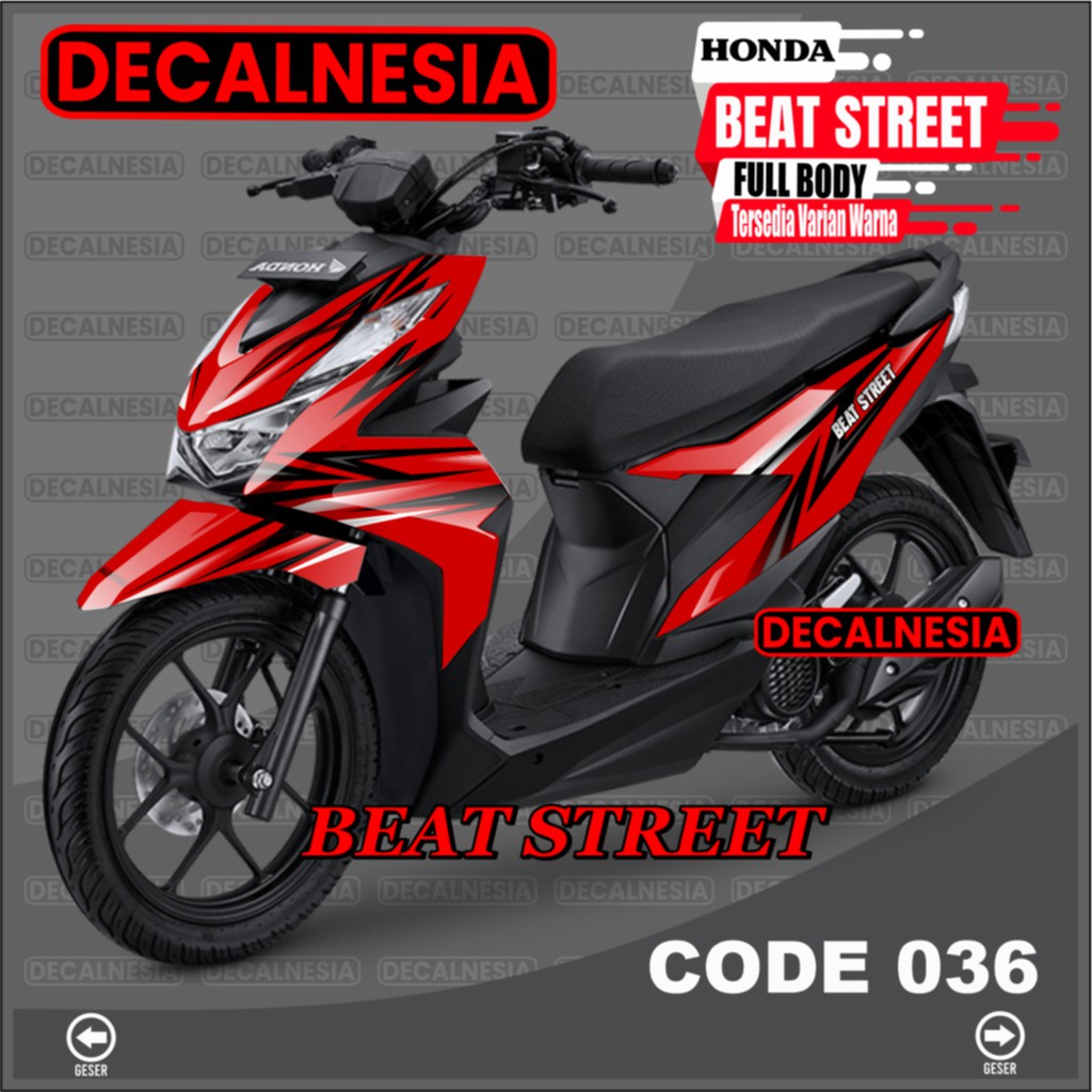 Decal Stiker Beat Street New 2021 2022 2023 Full Body Sticker 2020 Motor Variasi Aksesoris Dekal Decalnesia C36