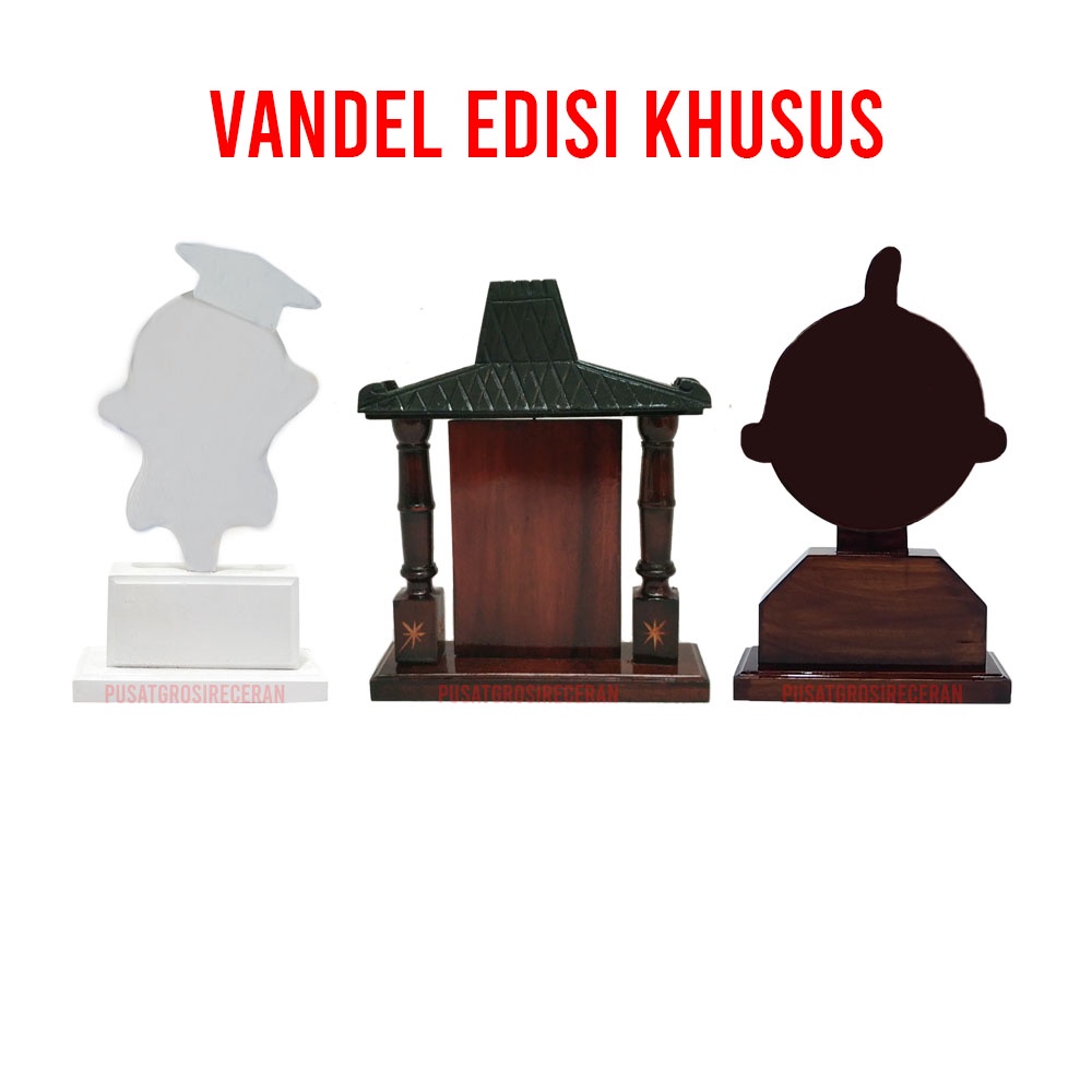 Vandel Premium Kayu Asli Plakat Piagam Suvenir Magang Wisuda Pembicara Bayi Juara Lomba Joglo Baby W
