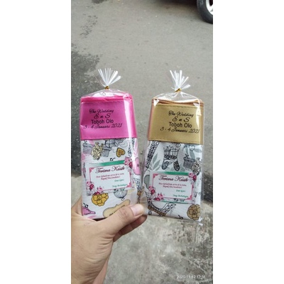 souvenir dompet Paris besar kemas plastik & nama