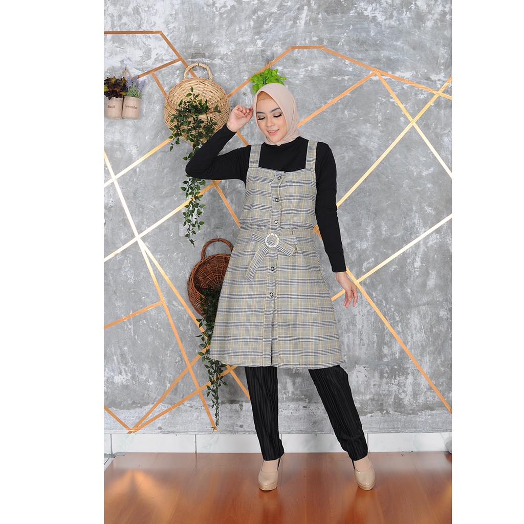 FORTUNA FASHION DRESS OVERALL KOTAK ZARA || OVERALL WANITA