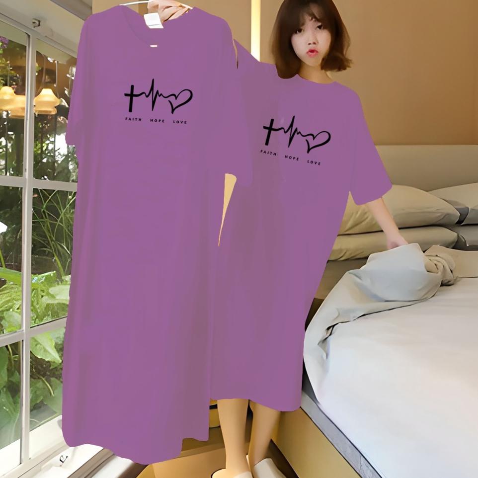 (SIAP KIRIM) LONG DRESS JUMBO FAITH HOPE LOVE // FAITH HOPE DRESS