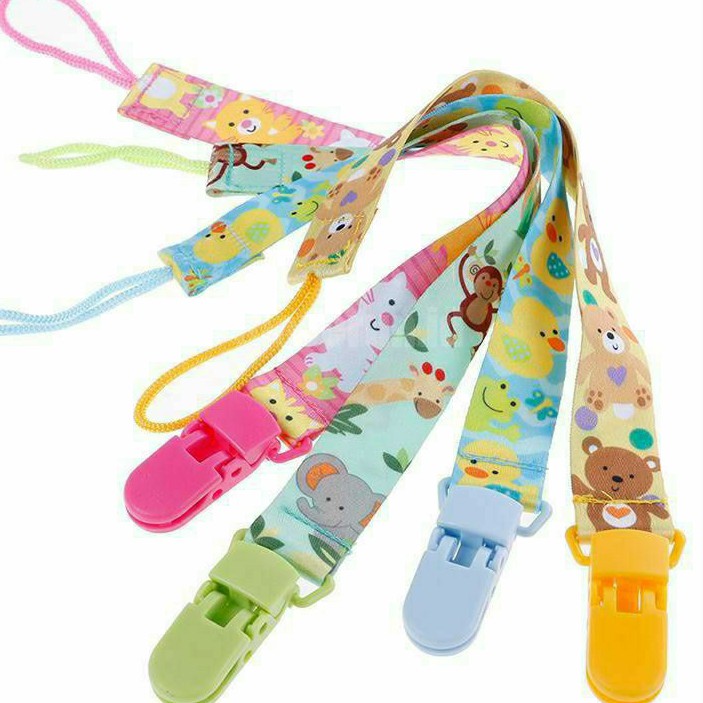 LZ.N37 tali empeng pita motif 25cm. klip rantai empeng. clip pacifier. pacifier chain