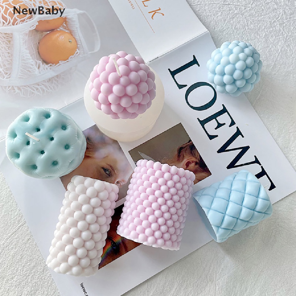 NewBaby Geometric Cylindrical Scented Candle Silicone Mold Atmosphere Decoration ID