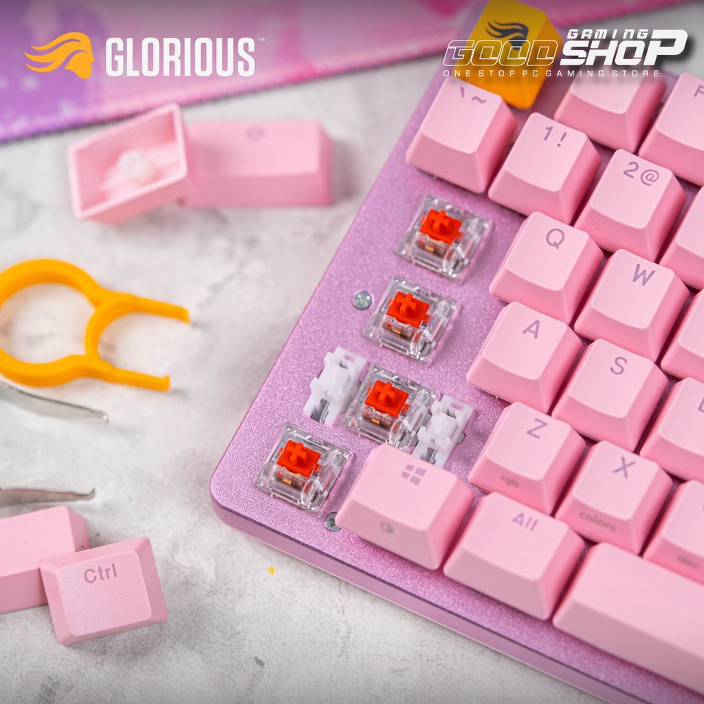 Glorious GMMK 2 96% Pre-Built PINK RGB Mechanical - Gaming Keyboard