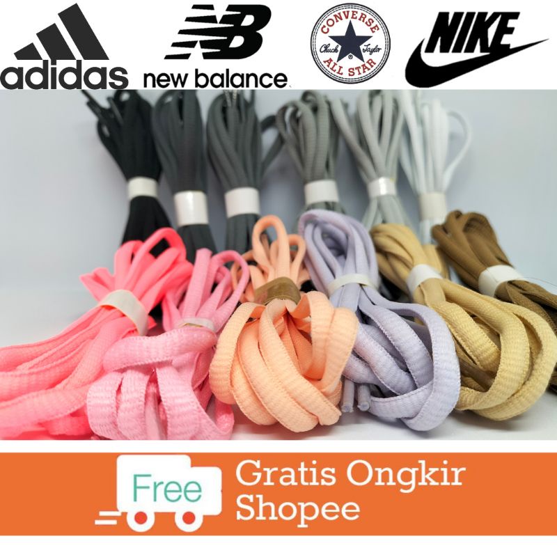 SHOE LACE TALI SEPATU BULAT OVAL TEBAL 100CM MERAH HIJAU BIRU UNGU KUNING COKLAT HITAM PUTIH PINK ORANGE NAVY SNEAKER RUNNING MURAH