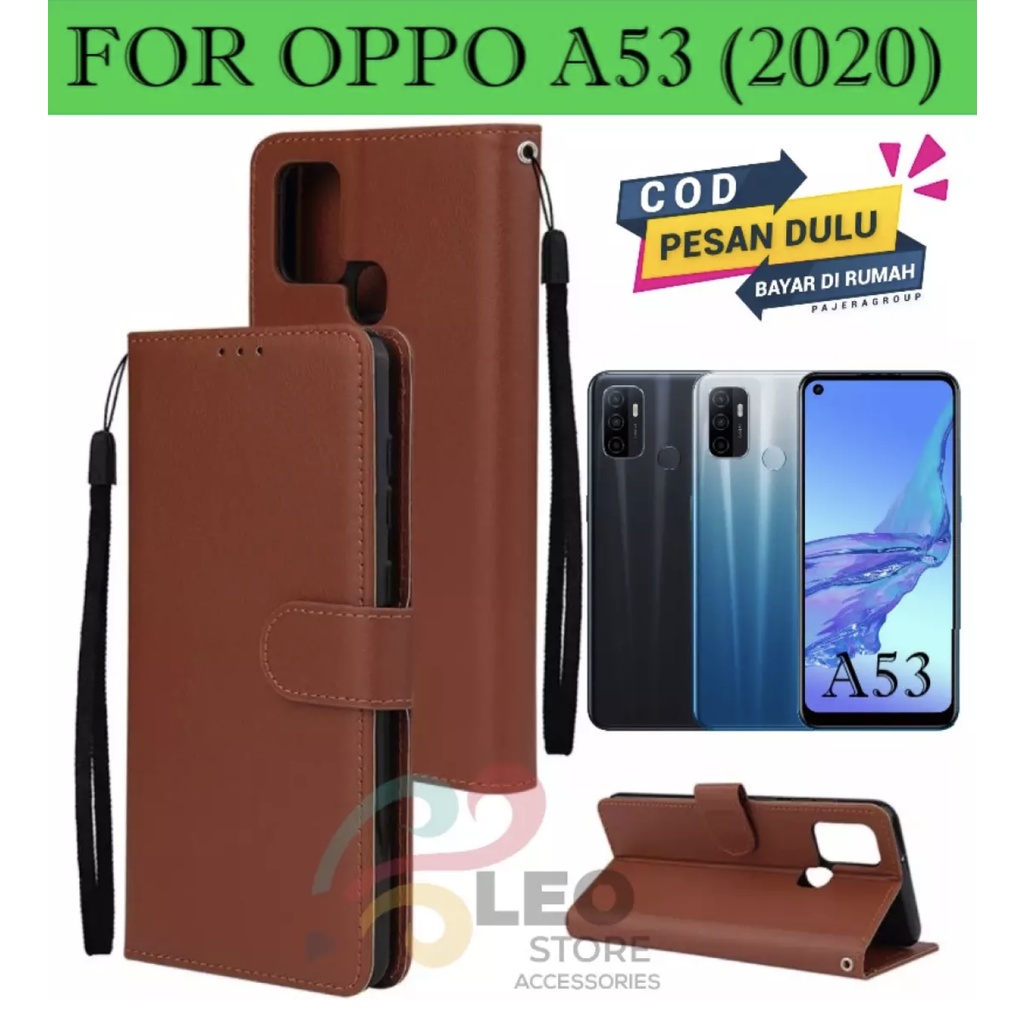 DOMPET HP UNTUK OPPO A53 (2020) NEW LEATHER FLIP CASE OPPO A53 (2020) NEW