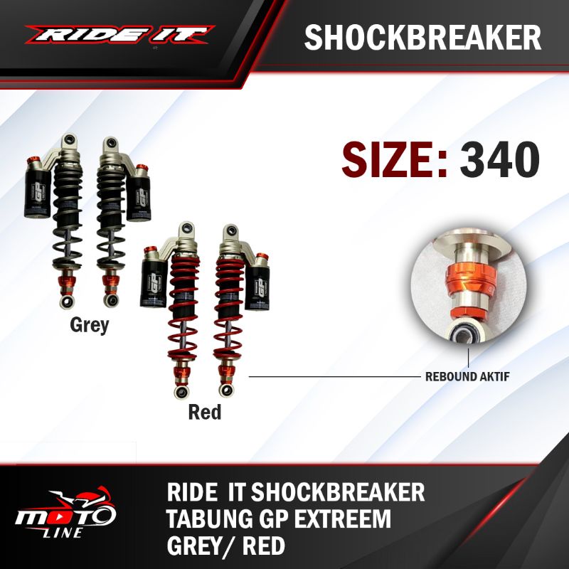 shock ride it gp extreme 320/340mm grey/red