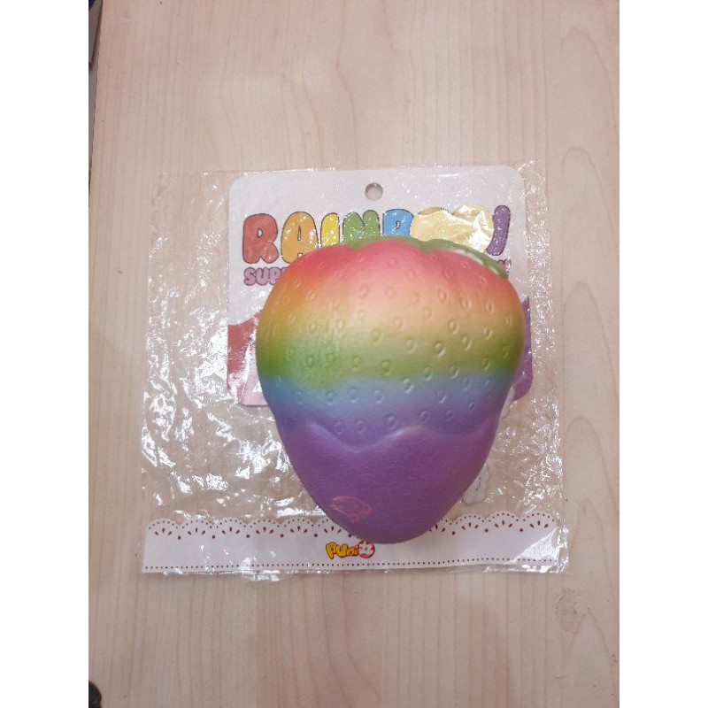SQUISHY PUNI MARU SUPER JUMBO RAINBOW STRAWBERRY LICENSED