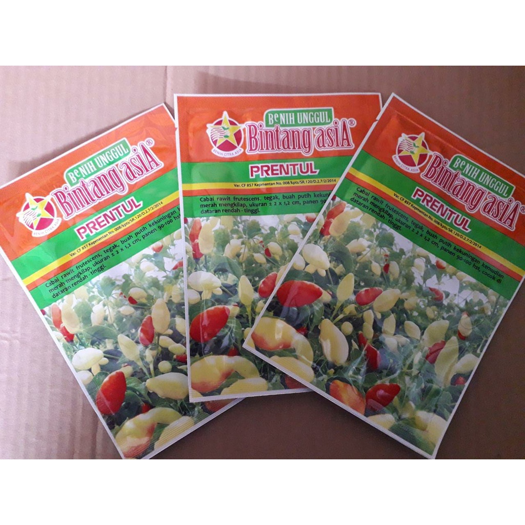 benih bibit cabai cabe rawit prentul 10gram bintang asia