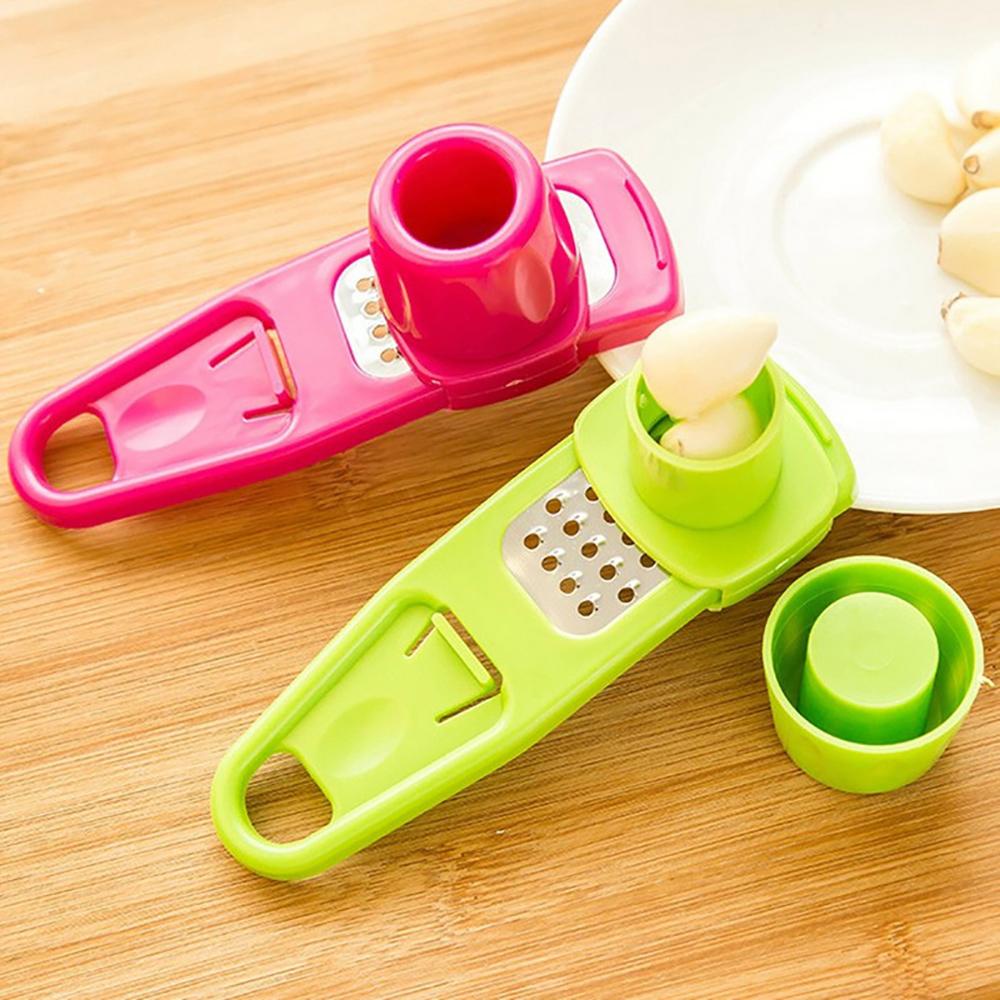 Solighter Garlic Press Cutter Slicer Alat Buah &amp; Sayur Pengupas Bawang Putih