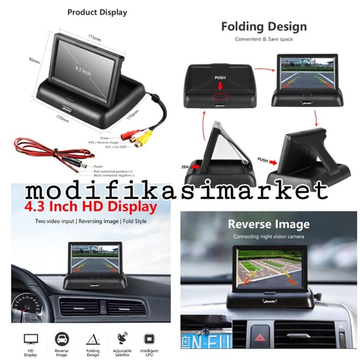 LCD MONITOR KAMERA MUNDUR MOBIL 4.3INCH