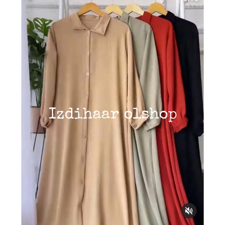 GAMIS NAURA KRINKEL | GAMIS TERBARU BAHAN RAYON CRINKLE AIRFLOW PREMIUM QUALITY LD 110 FULL KANCING - GAMIS REMAJA KEKINIAN | GAMIS BAHAN KRINKLE | GAMIS KEKINIAN | OOTD KEKINIAN | FASHION TERKINI | IZDIHAAR OLSHOP