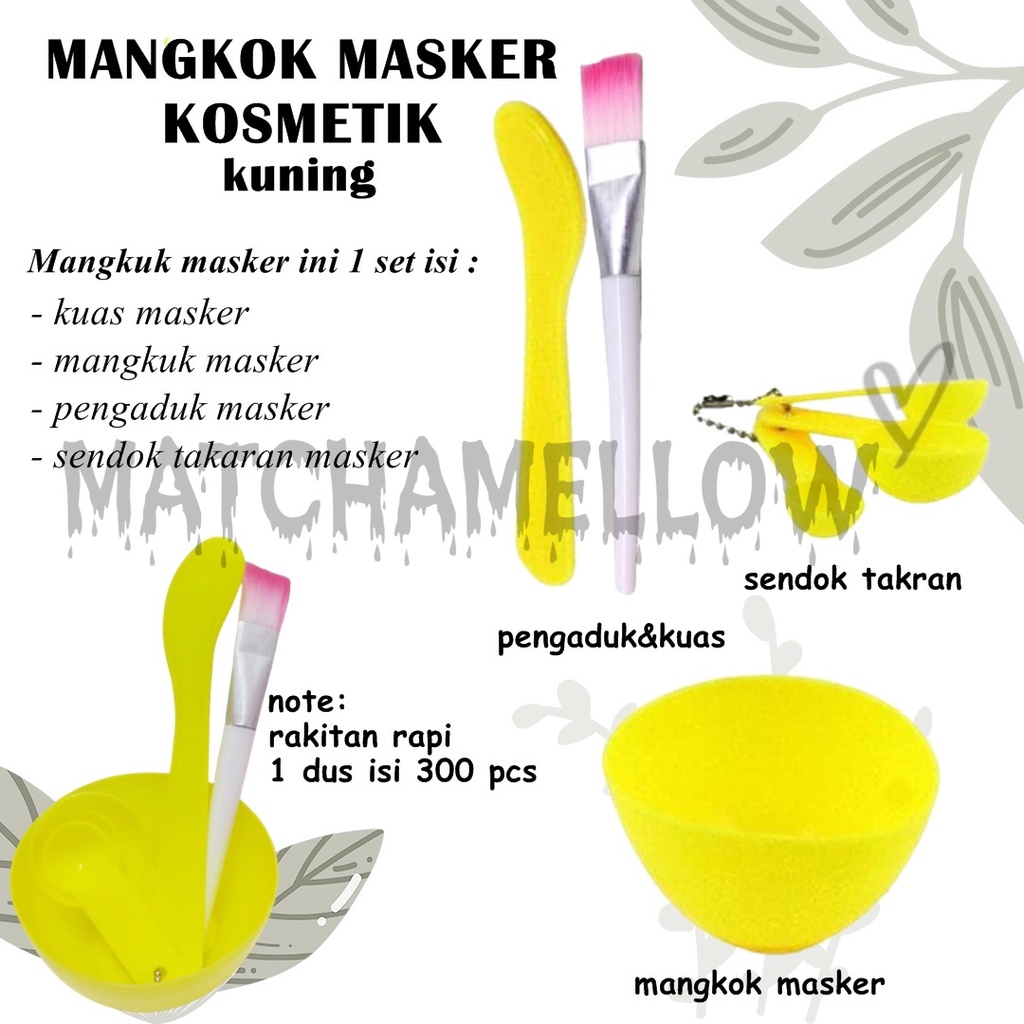 ❄️MATCHA❄️ SET MANGKOK MASKER KOSMETIK - mangkok masker set