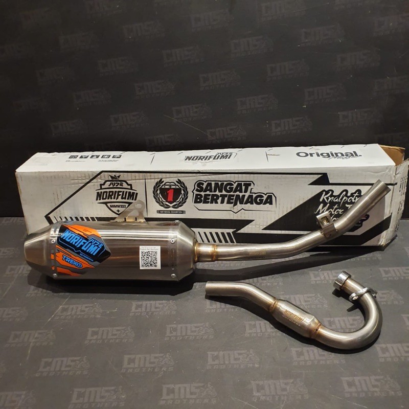 Knalpot Racing Norifumi Trex Stainless Original KLX 150BF Dtracker