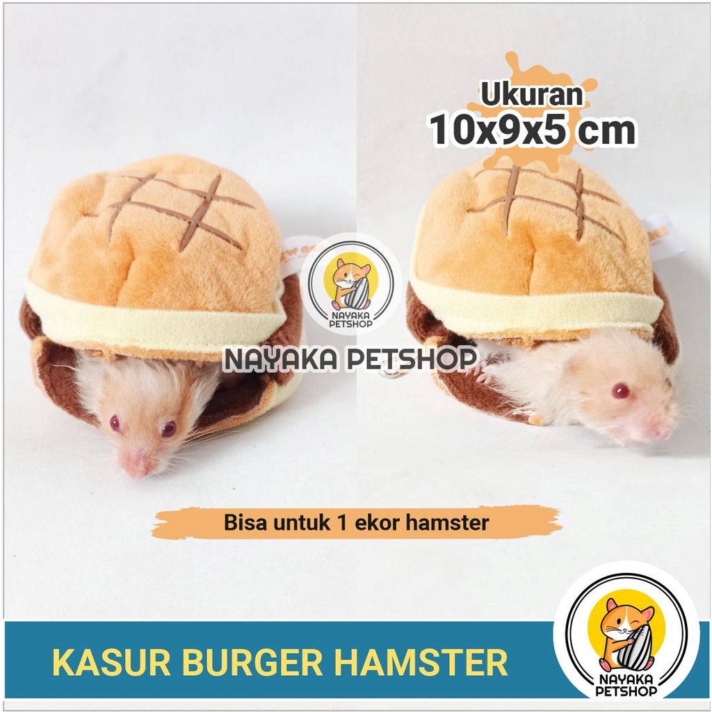 Kasur Hamster Mini Bed Burger Sleeping Pouch Tempat Tidur