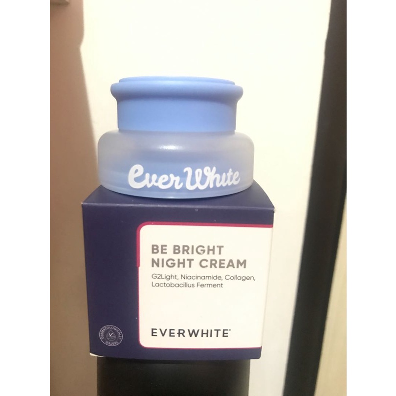 [COD] Everwhite be Bright Night Cream Krim Malam Memutihkan Secara Instant dengan Pemakaian Rutin BPOM 100% ORIGINAL