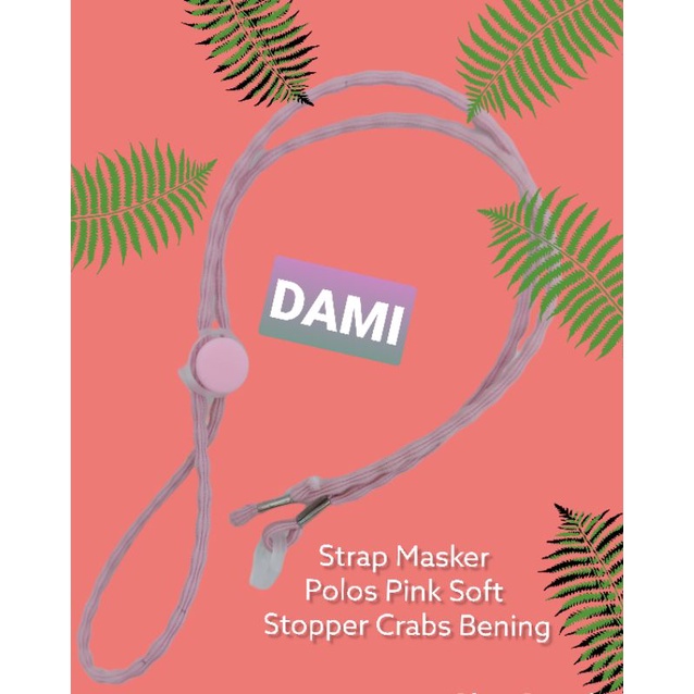 strap masker tali padi pink soft